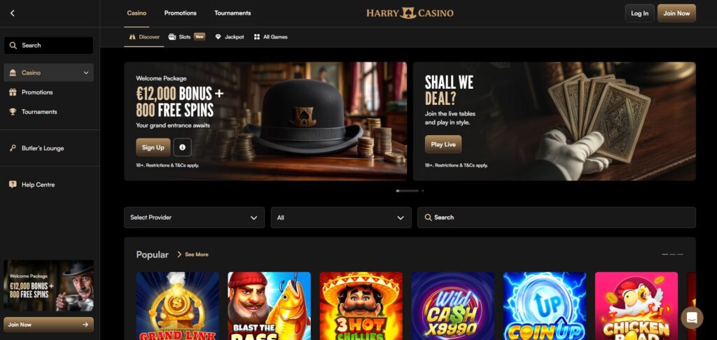 homepage van harry no cruks casino nederland