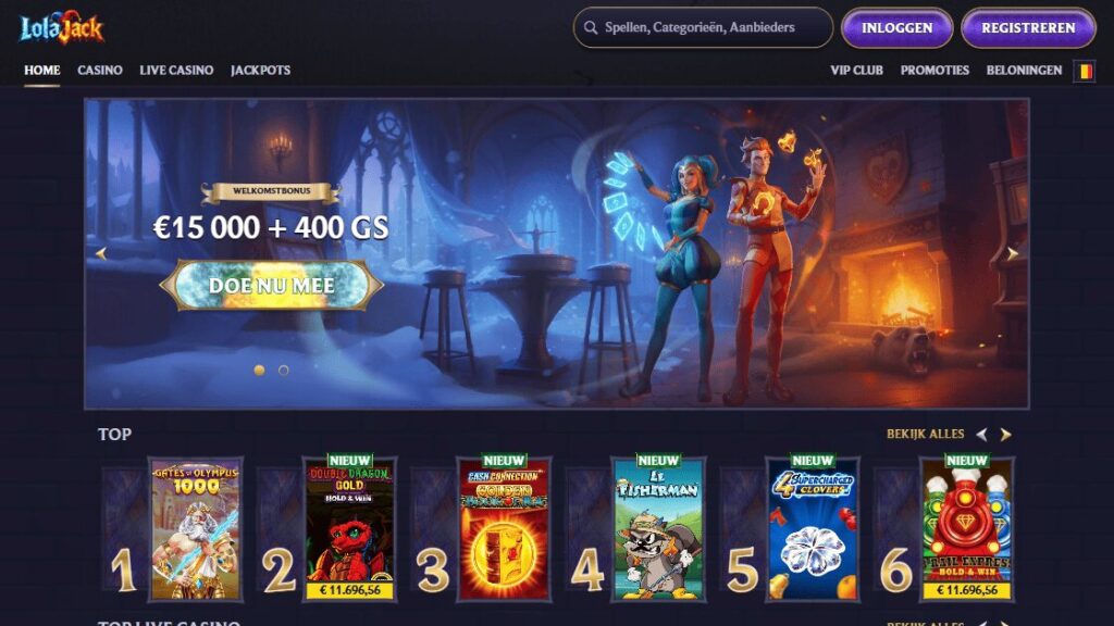 Lolajack casino zonder Cruks welkomstbonus