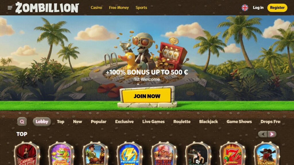 homepage van zombillion online casino zonder cruks